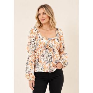 Hale Bob Yolanda Jersey Top Ivory Multi L